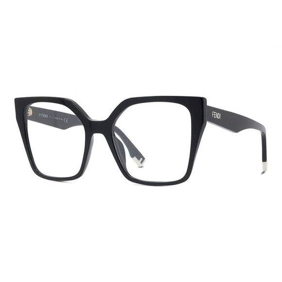 NEW FENDI EYEGLASSES FE50002I 001 WOMEN BLACK SQUARE EYEWEAR - Picture 1 of 4